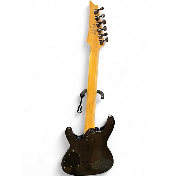 Used Ibanez S571DXQM Trans Black Solid Body Electric Guitar