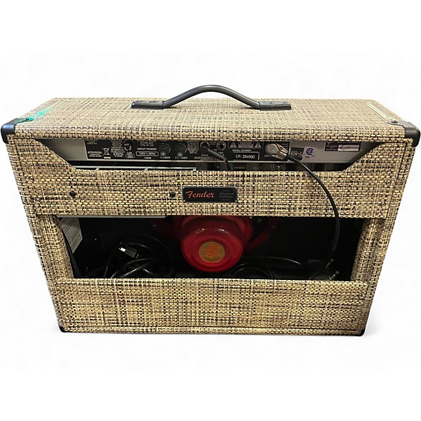 Used Fender Deluxe Reverb Chilewich Bark Tweed Tube Guitar Combo Amp