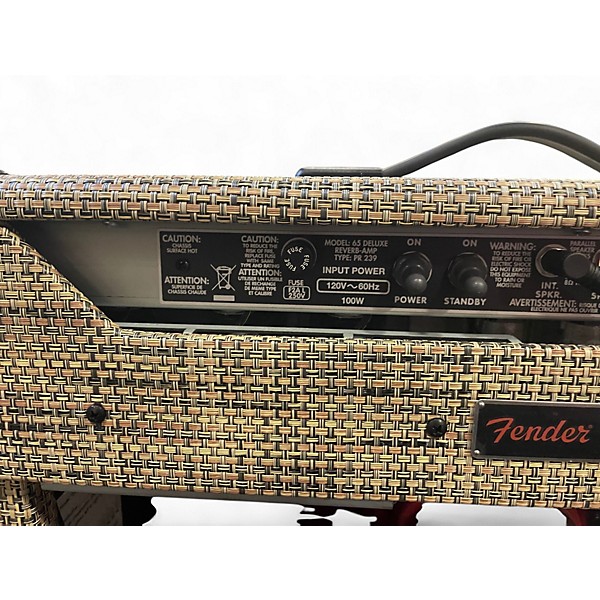 Used Fender Deluxe Reverb Chilewich Bark Tweed Tube Guitar Combo Amp
