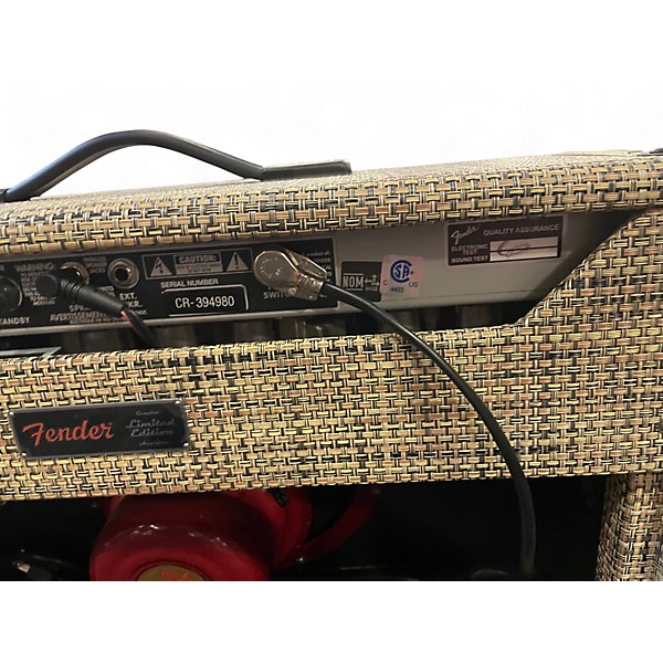 Used Fender Deluxe Reverb Chilewich Bark Tweed Tube Guitar Combo Amp
