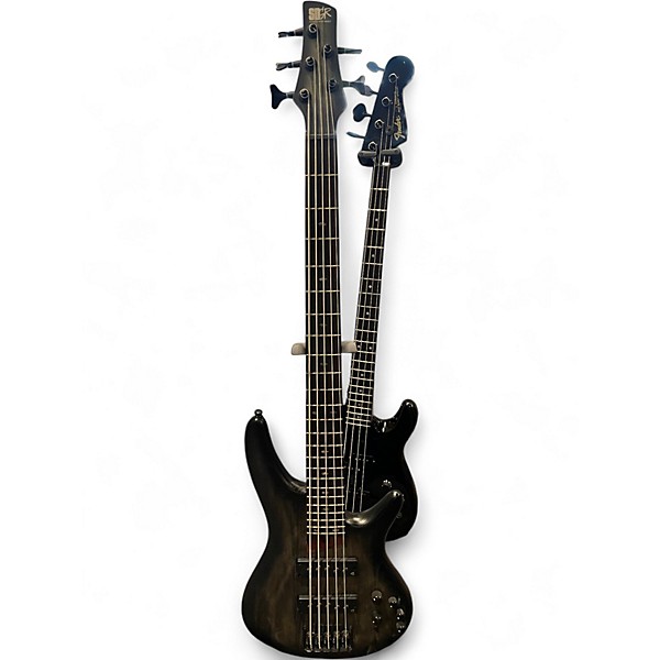 Used Ibanez SR605 5 String BLACK STAINED BURST Electric Bass Guitar