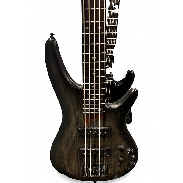 Used Ibanez SR605 5 String BLACK STAINED BURST Electric Bass Guitar