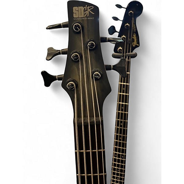 Used Ibanez SR605 5 String BLACK STAINED BURST Electric Bass Guitar