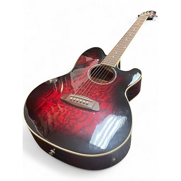 Used Ibanez Tcy20trs Trans red sunburst Acoustic Electric Guitar