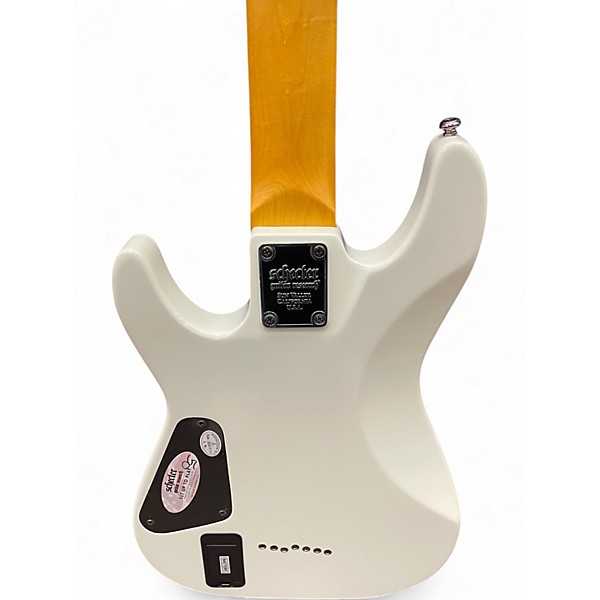 Used Schecter Guitar Research Demon 7 String Vintage White Solid Body Electric Guitar
