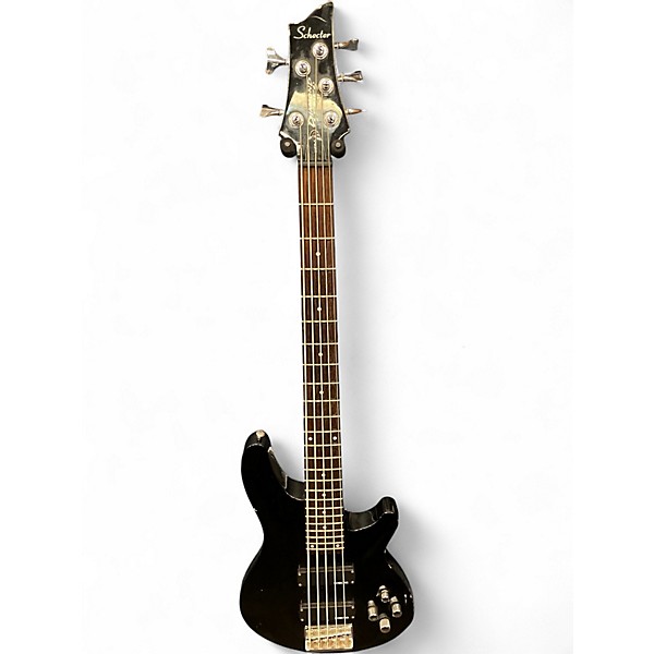 Used Schecter Guitar Research Omen 5 String Black Electric Bass Guitar