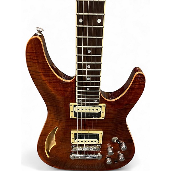 Used Schecter Guitar Research C1 E/A Modded Natural Hollow Body Electric Guitar