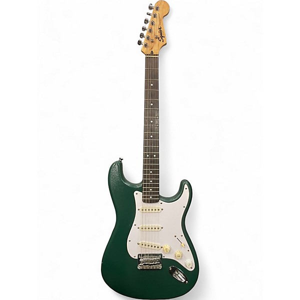 Used Squier Standard Stratocaster Green Solid Body Electric Guitar