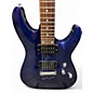 Used Schecter Guitar Research DIAMOND SERIES OMEN 6 Blue Solid Body Electric Guitar