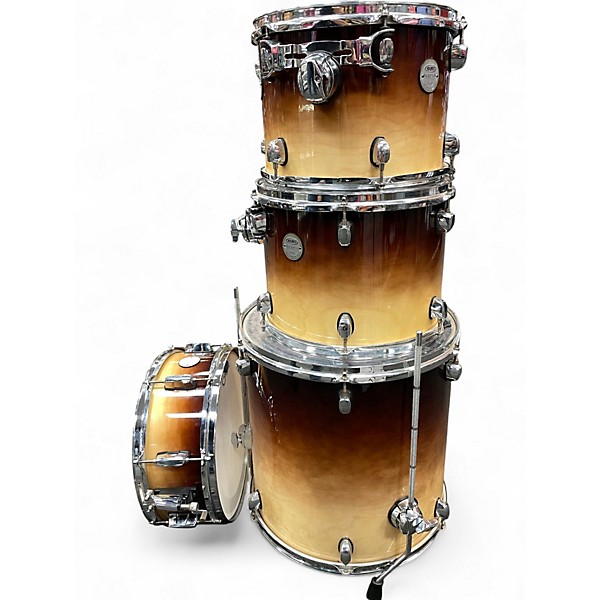 Used Mapex 5 Piece Meridian Caramel Burst Drum Kit