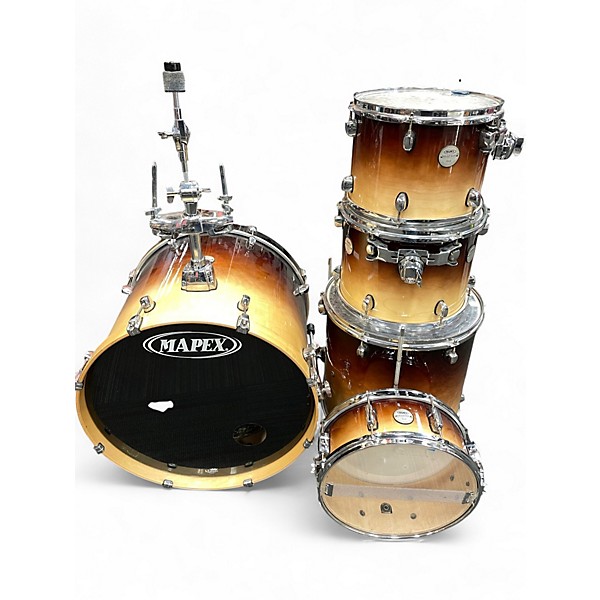 Used Mapex 5 Piece Meridian Caramel Burst Drum Kit