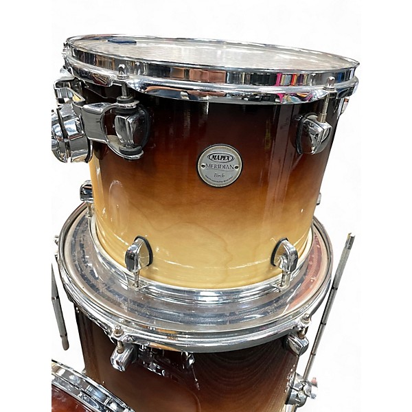 Used Mapex 5 Piece Meridian Caramel Burst Drum Kit