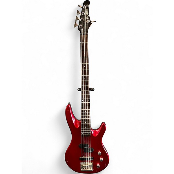 Used Samick Artist Series Red Electric Bass Guitar