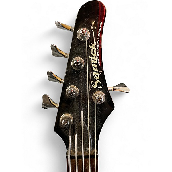 Used Samick Artist Series Red Electric Bass Guitar