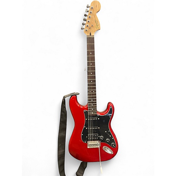 Used Squier Affinity Stratocaster Candy Apple Red Solid Body Electric Guitar