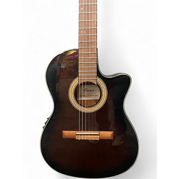 Used Ibanez GA35TCE-DVS Dark Violin Burst Classical Acoustic Guitar