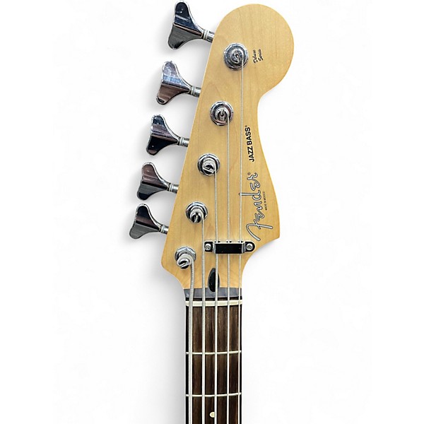 Used Fender Deluxe Active Jazz Bass V 5 String Vintage White Electric Bass Guitar