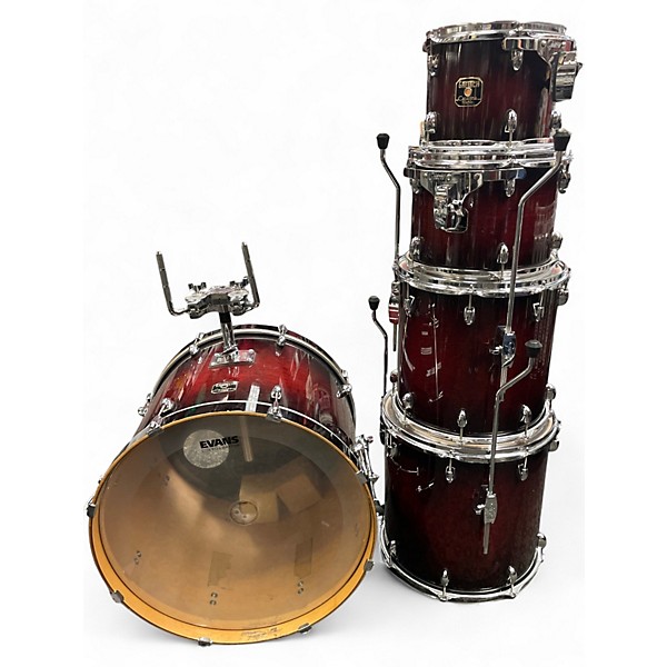 Used Gretsch Drums 5 Piece Catalina Maple Red to Black Fade Drum Kit