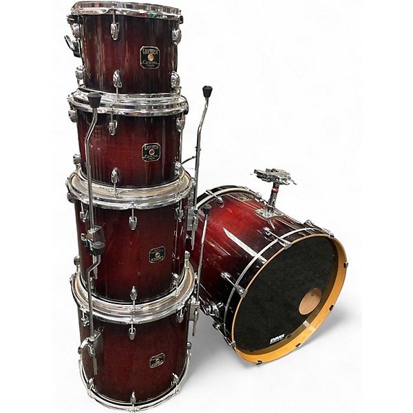 Used Gretsch Drums 5 Piece Catalina Maple Red to Black Fade Drum Kit