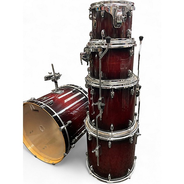 Used Gretsch Drums 5 Piece Catalina Maple Red to Black Fade Drum Kit