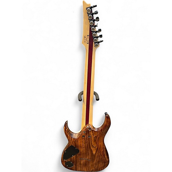 Used Ibanez RGAIX7U Antique Brown Stained Solid Body Electric Guitar