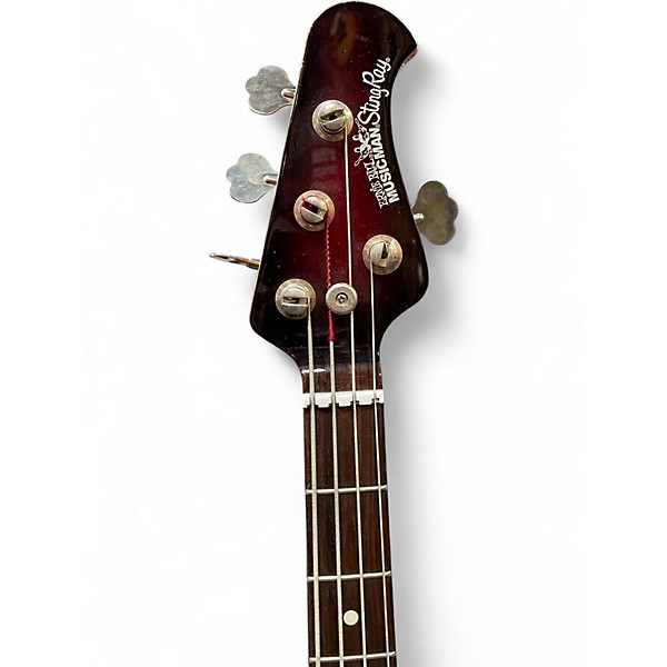 Used Ernie Ball Music Man Stingray 4 H Black Cherry Electric Bass Guitar