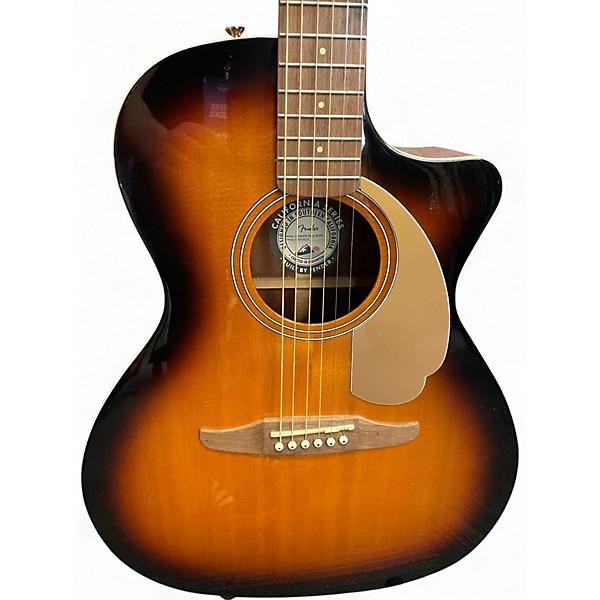Used 2021 Fender Newporter Player Sunburst Acoustic Electric Guitar