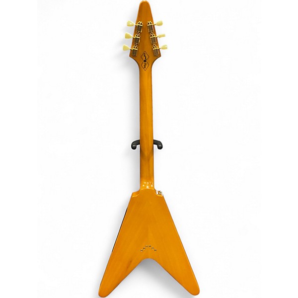 Used Epiphone inspired by gibson 1958 korina flying v Natural Solid Body Electric Guitar