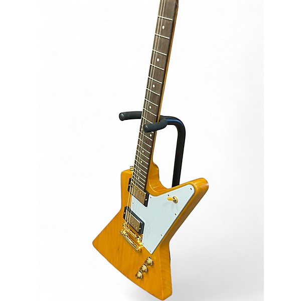 Used Epiphone inspired by gibson 1958 korina explorer Natural Solid Body Electric Guitar