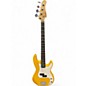 Used Lyman LP-150 Vintage Yellow Electric Bass Guitar thumbnail