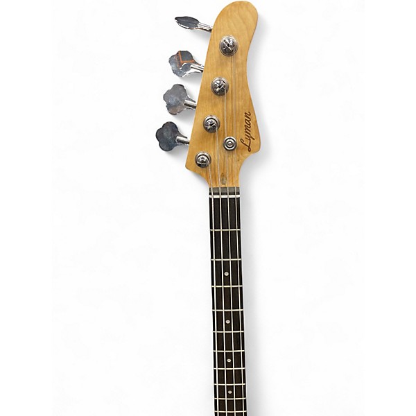 Used Lyman LP-150 Vintage Yellow Electric Bass Guitar