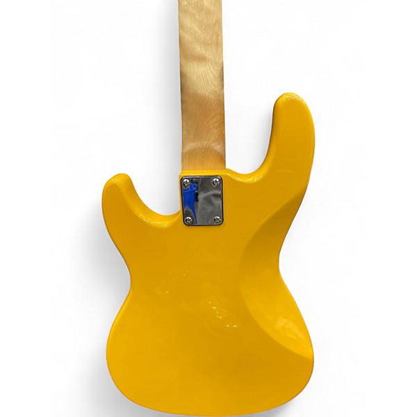 Used Lyman LP-150 Vintage Yellow Electric Bass Guitar