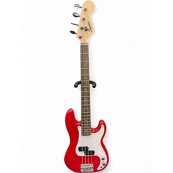 Used Squier MINI PRECISION Dakota Red Electric Bass Guitar