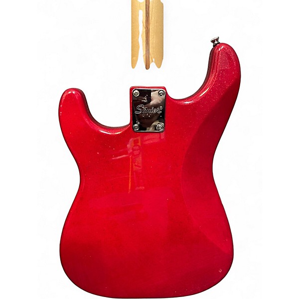 Used Squier Bullet Stratocaster Hardtail Red Sparkle Solid Body Electric Guitar