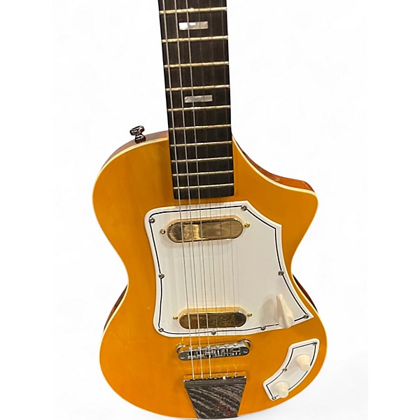 Used Eastwood LG-50 Orange Solid Body Electric Guitar