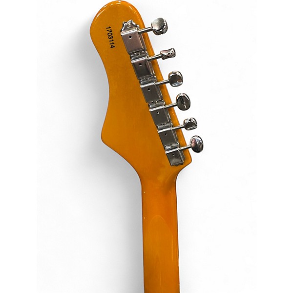 Used Eastwood LG-50 Orange Solid Body Electric Guitar