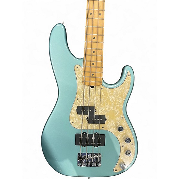 Used Fender American Deluxe Precision Bass Blue Electric Bass Guitar
