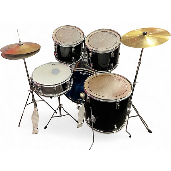 Used CP 5 Piece Drum Set Black Drum Kit
