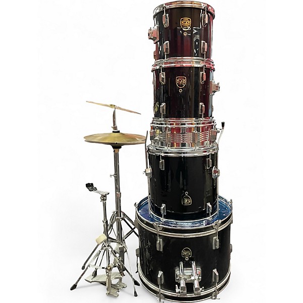 Used CP 5 Piece Drum Set Black Drum Kit