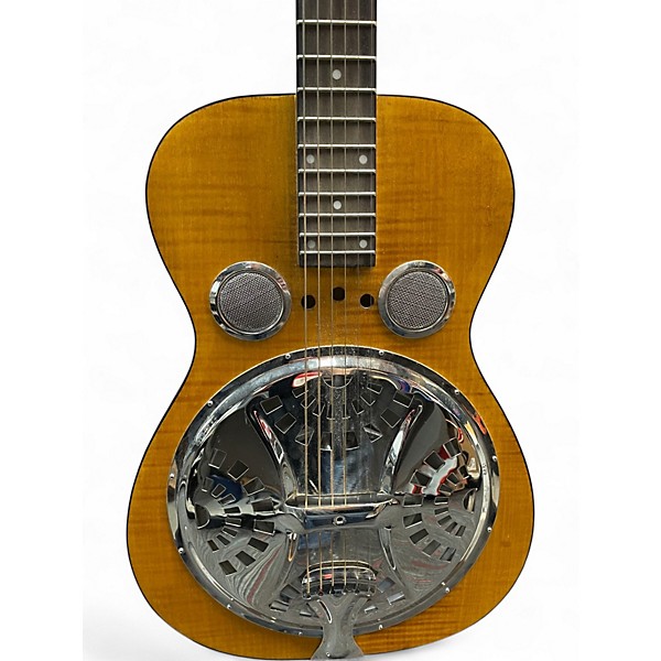 Used Dobro Hound Dog Deluxe Round Neck Natural Resonator Guitar
