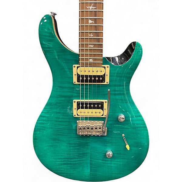 Used PRS SE Custom 24 Emerald Green Solid Body Electric Guitar