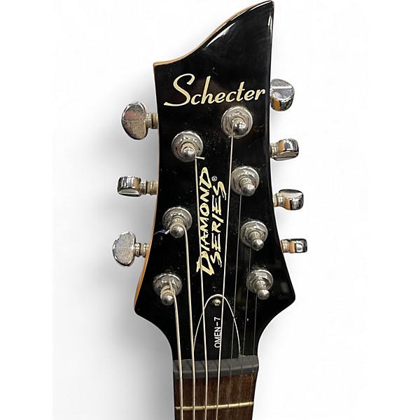 Used Schecter Guitar Research Omen 7 Black Solid Body Electric Guitar