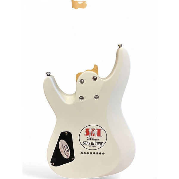 Used Schecter Guitar Research C8 Deluxe White Solid Body Electric Guitar