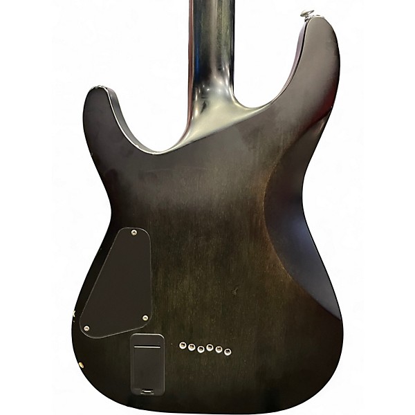 Used Schecter Guitar Research C1 Platinum Trans Black Solid Body Electric Guitar