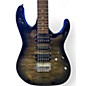 Used Ibanez GIO RG70QA Trans Black Solid Body Electric Guitar