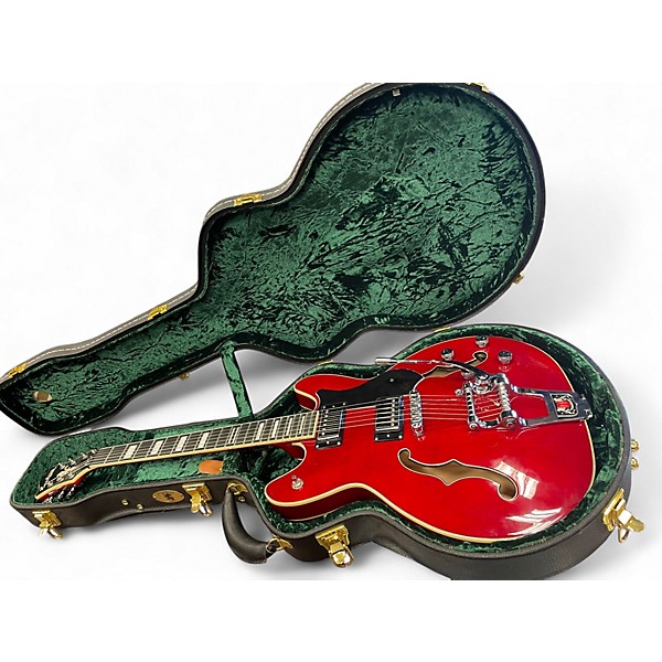 Used Hagstrom Viking Deluxe Red Hollow Body Electric Guitar