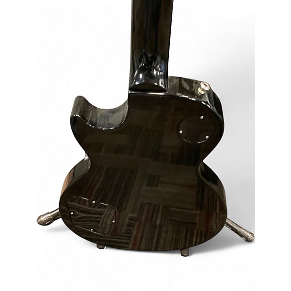 Used 2010 Gibson Les Paul Studio Black and Silver Solid Body Electric Guitar