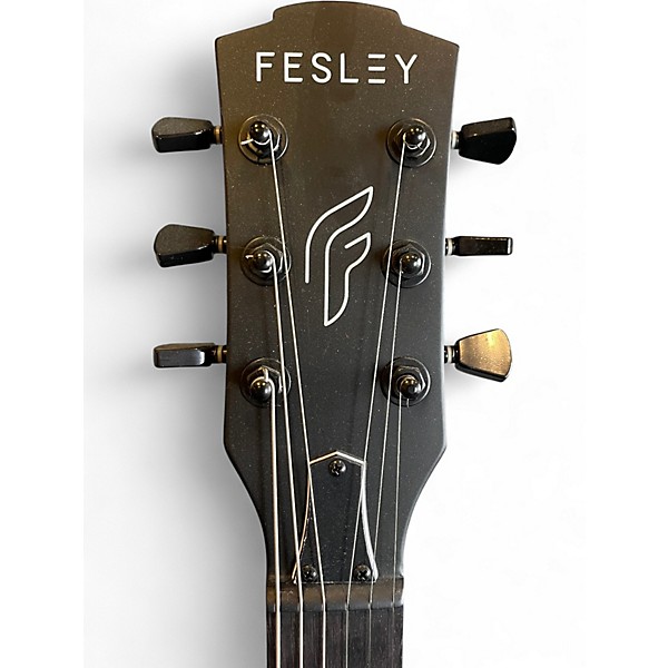Used Fesley FLP350 Satin Black Solid Body Electric Guitar