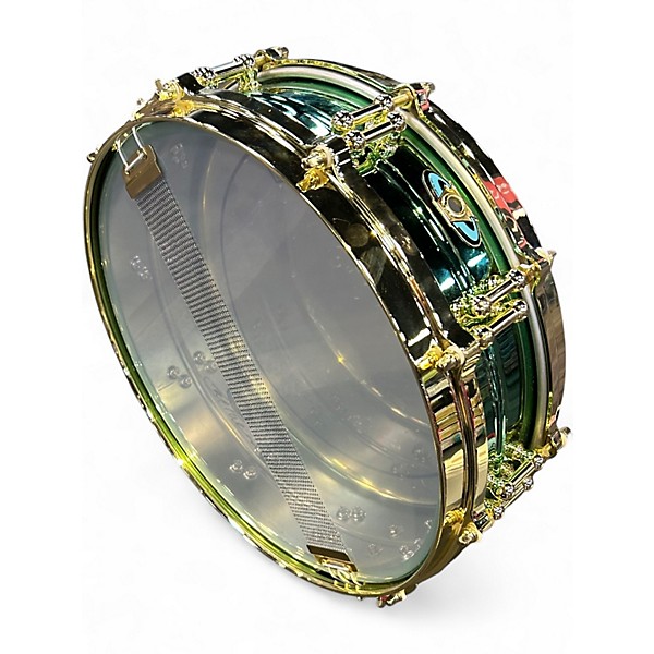 Used Ludwig 14X3.5 Carl Palmer Snare Green Drum