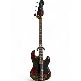 Used ESP LTD Surveyor 4 RAINBOW CRACKLE Electric Bass Guitar